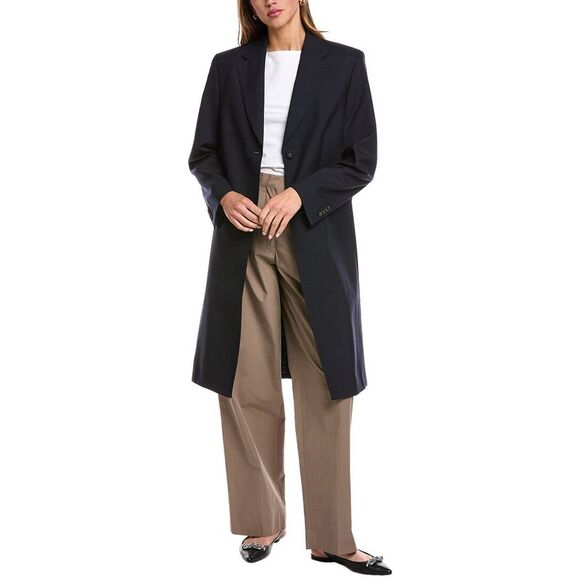 Officine Générale Womens Officine Generale Auriane Wool Coat, Blue - Picture 1 of 3